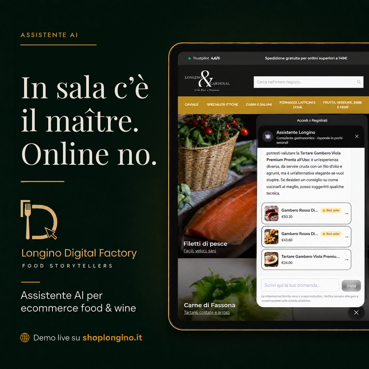 Un consulente di sala dentro il vostro ecommerce