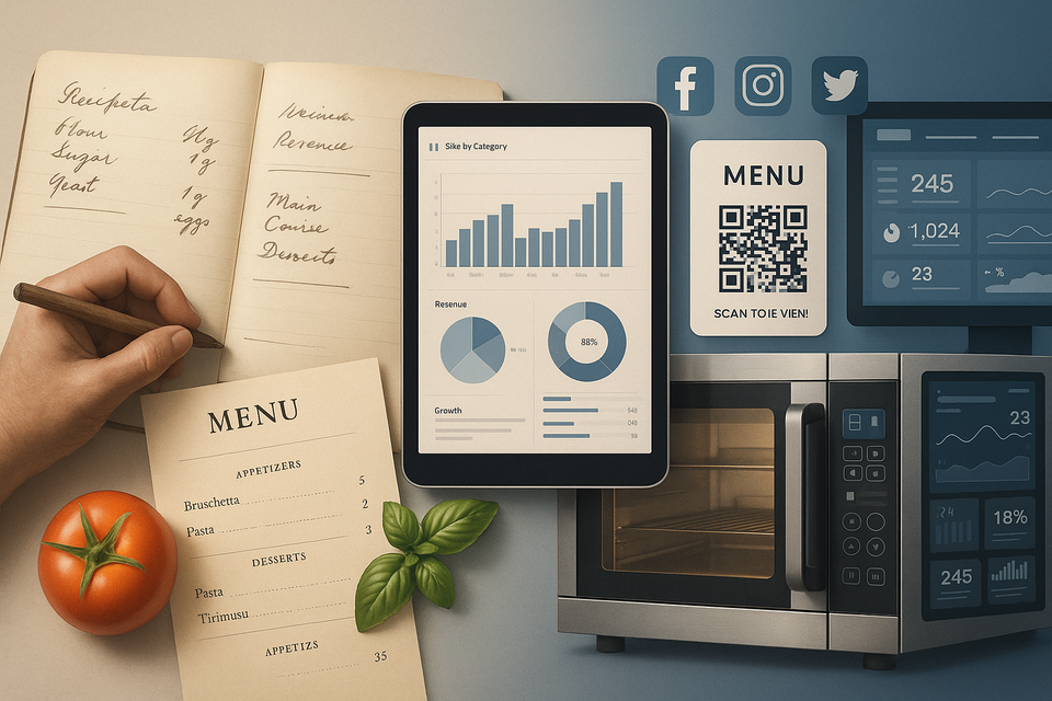 Contenuti social per un brand food e wine visualizzati su smartphone